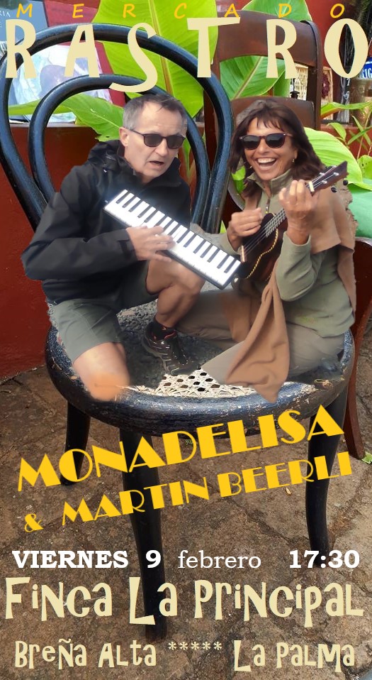 Monadelisa y Martin Beerli en el Rastro de Finca La Principal