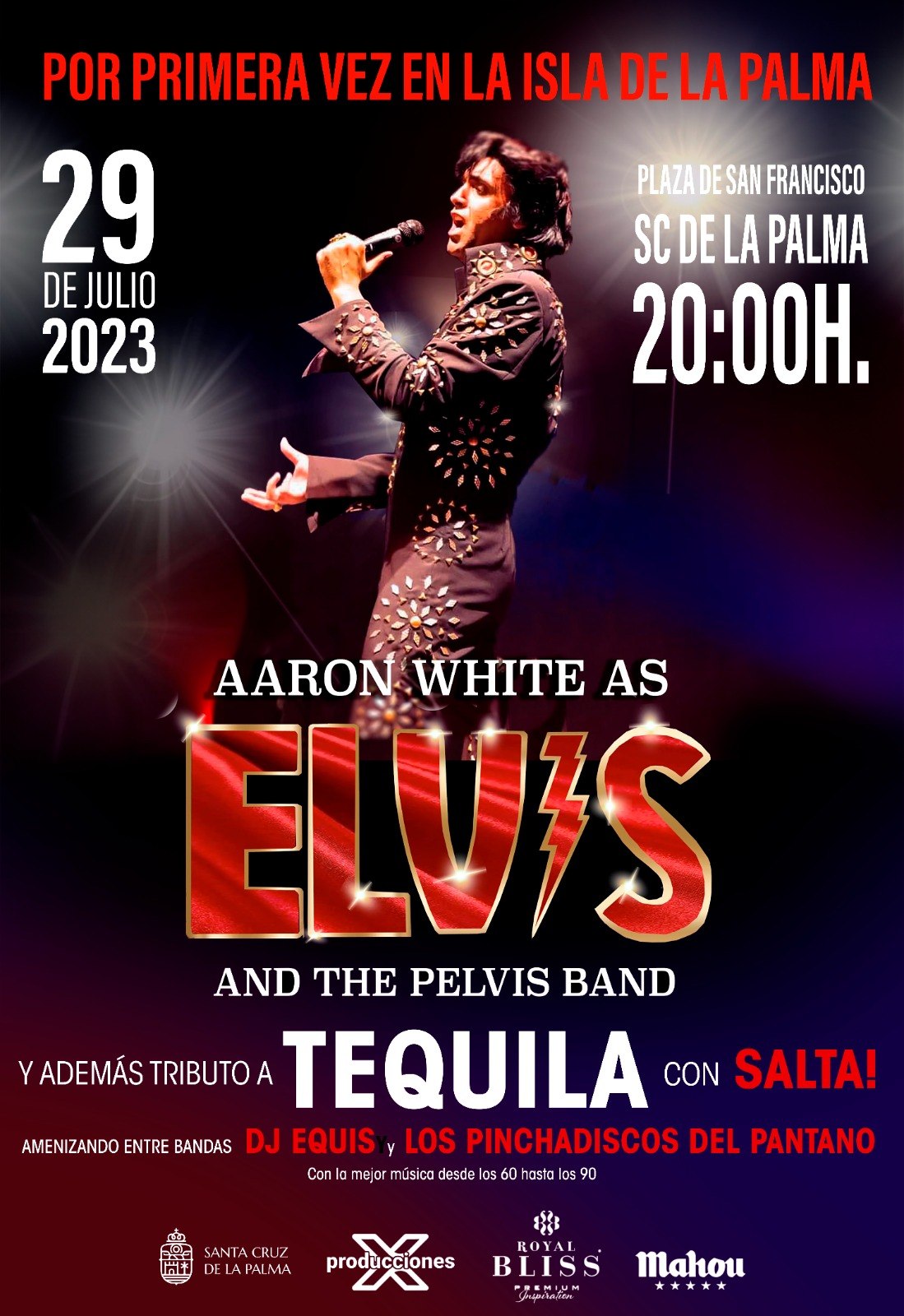 Elvis and the Pelvis band, con Aaron White, por primera vez en La Palma