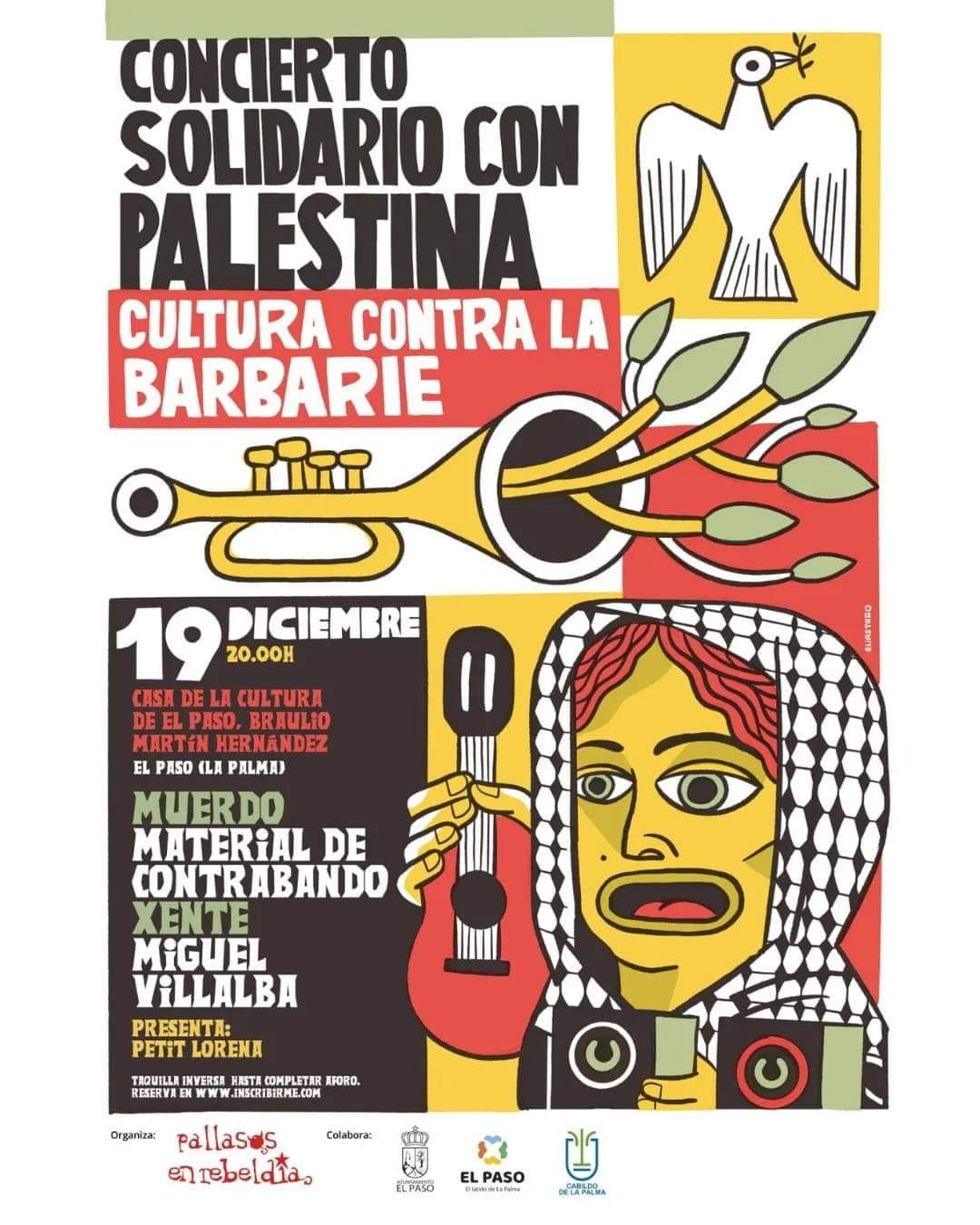 “Cultura contra la Barbarie”, un concierto solidario con el pueblo palestino en El Paso