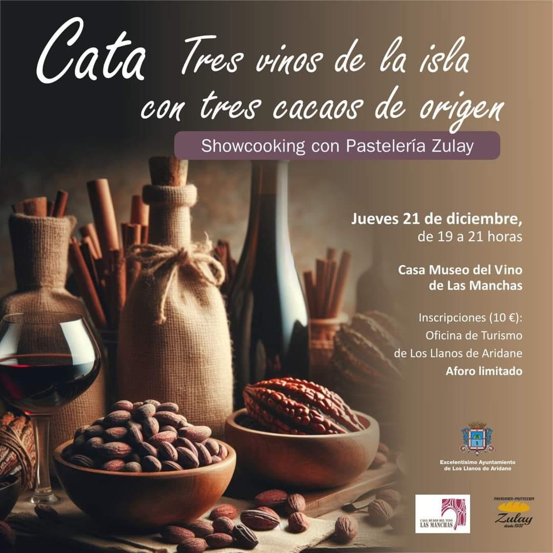Cata de cacao y vino en el Museo de Las Manchas