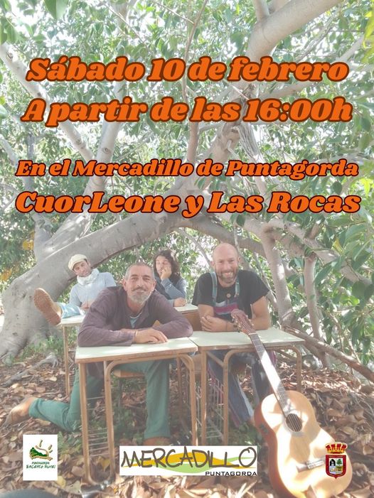 Música en vivo con Cuorleone y Las Rocas en el Mercadillo de Puntagorda