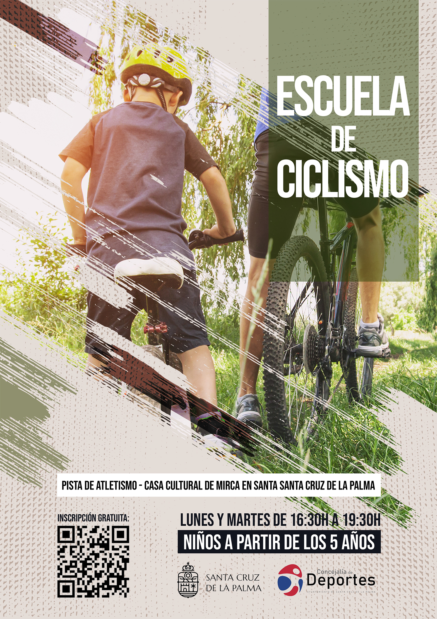 Escuela de ciclismo en Santa Cruz de La Palma