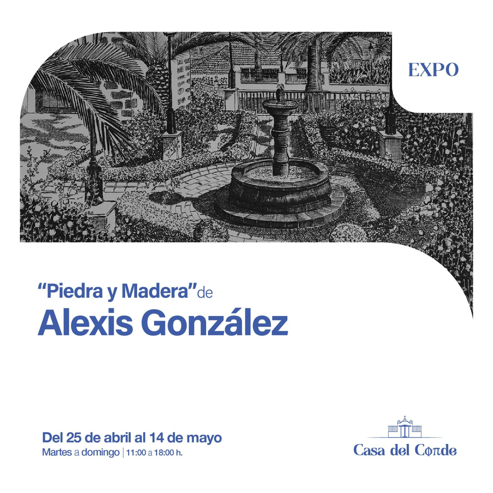 Exposición de plumilla “Piedra y Madera” de Alexis González