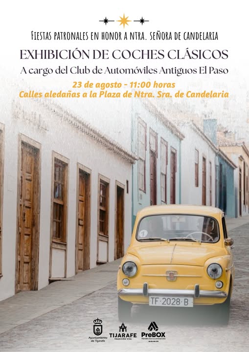 Exhibición de coches clásicos en Tijarafe