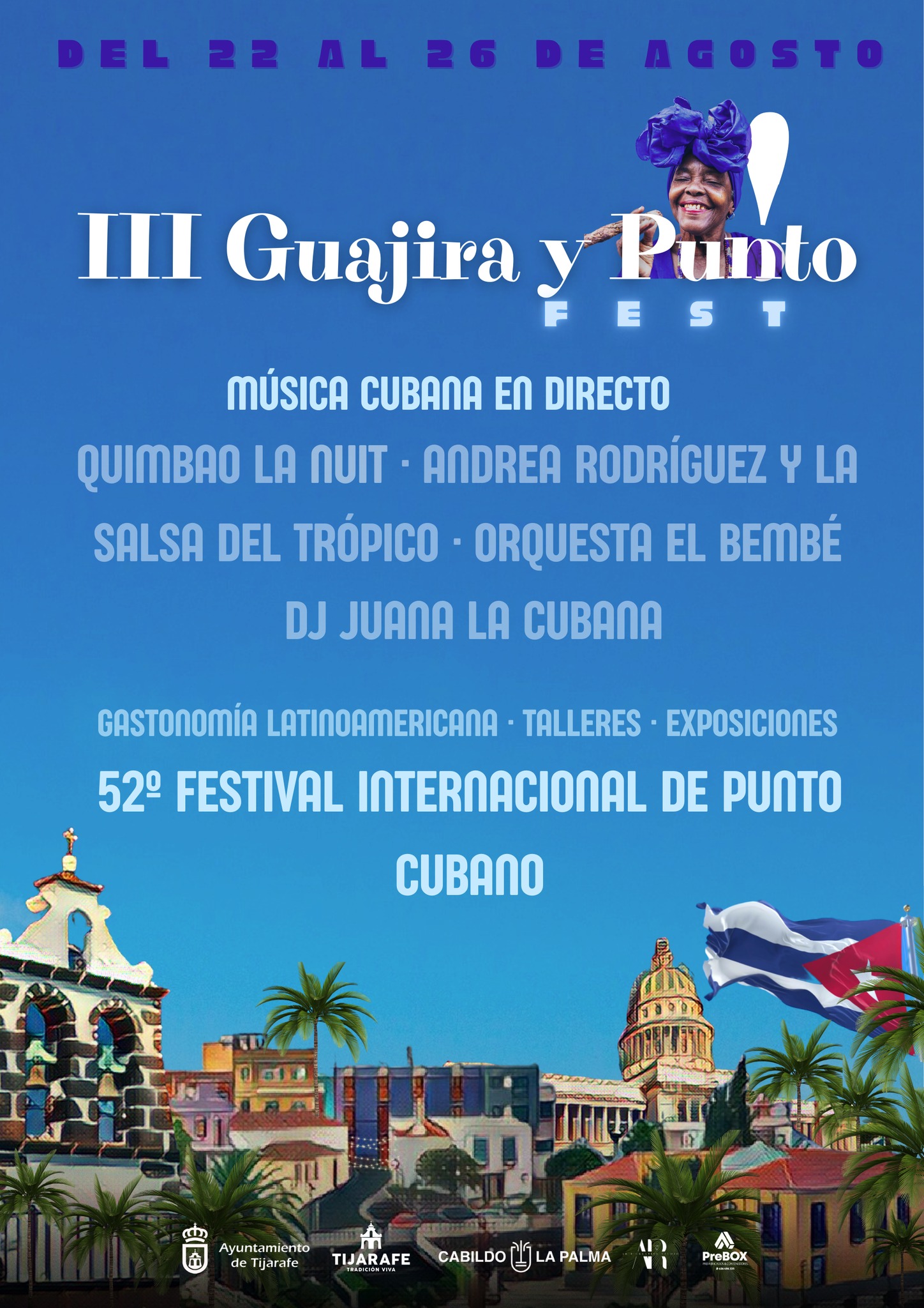 Muestra de cultura cubana en el tercer Guajira y Punto Fest, Tijarafe