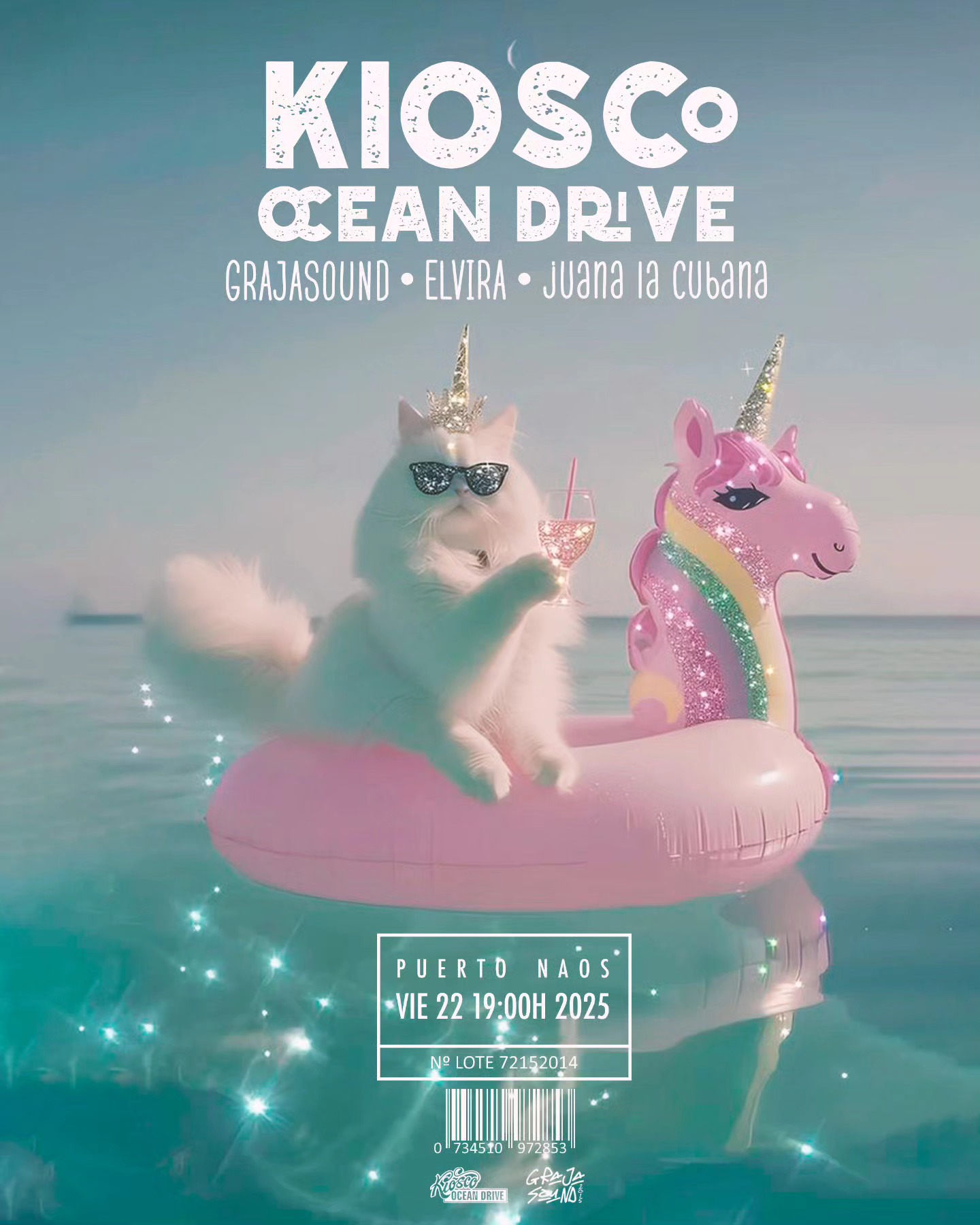 Juana La Cubana, Grajasound y Elvira, en el Ocean Drive