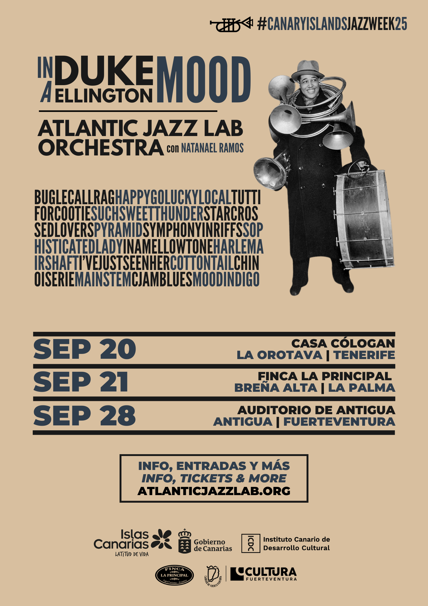 Llega a La Palma el homenaje de la Atlantic Jazz Lab Orchestra a Duke Ellington