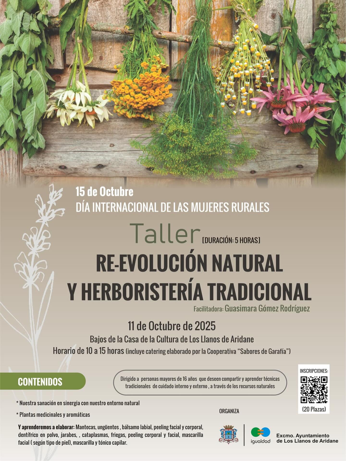 Taller de revolución natural y herboristería tradicional