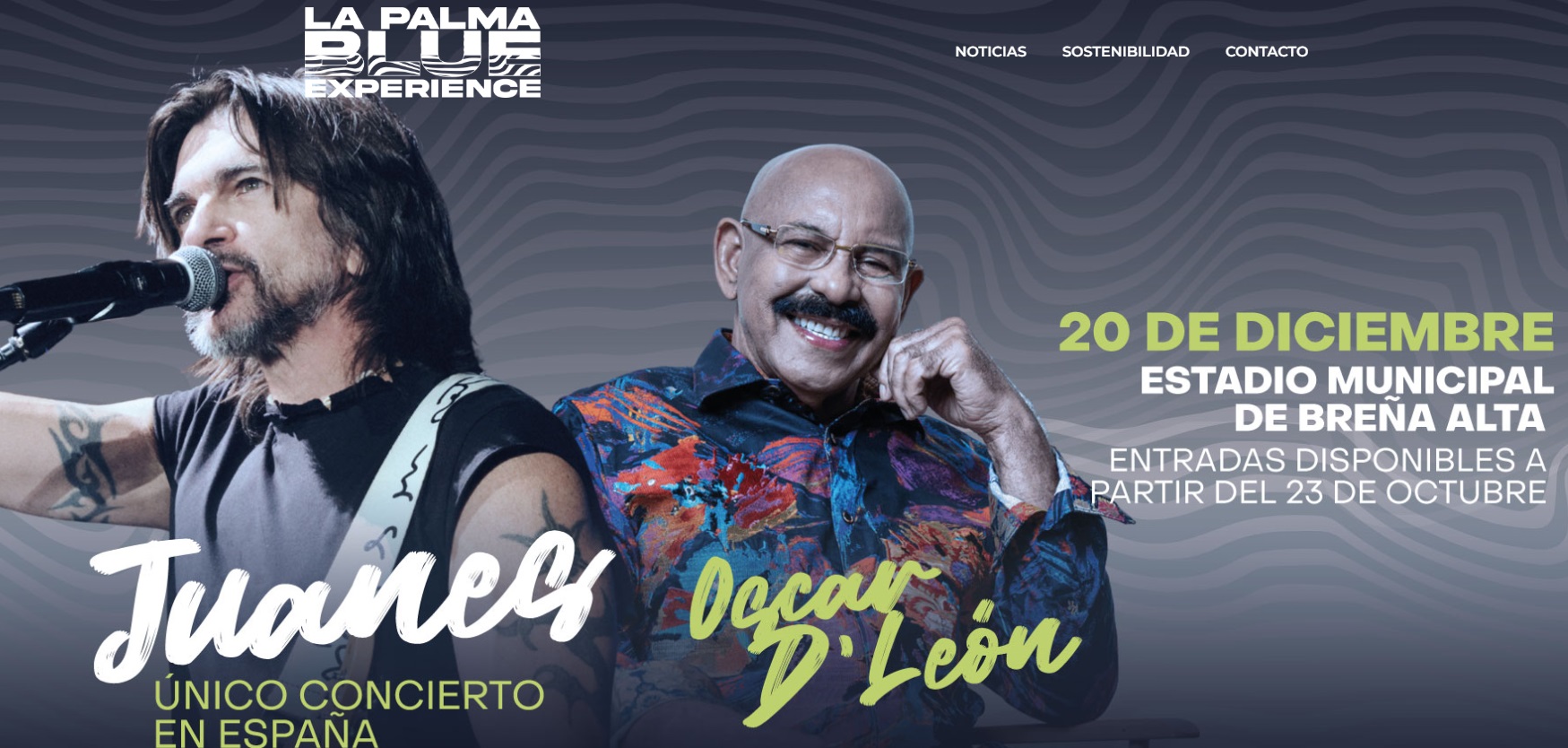 Juanes actuará junto con Óscar de León en la III Edición de ‘La Palma Blue Experience’