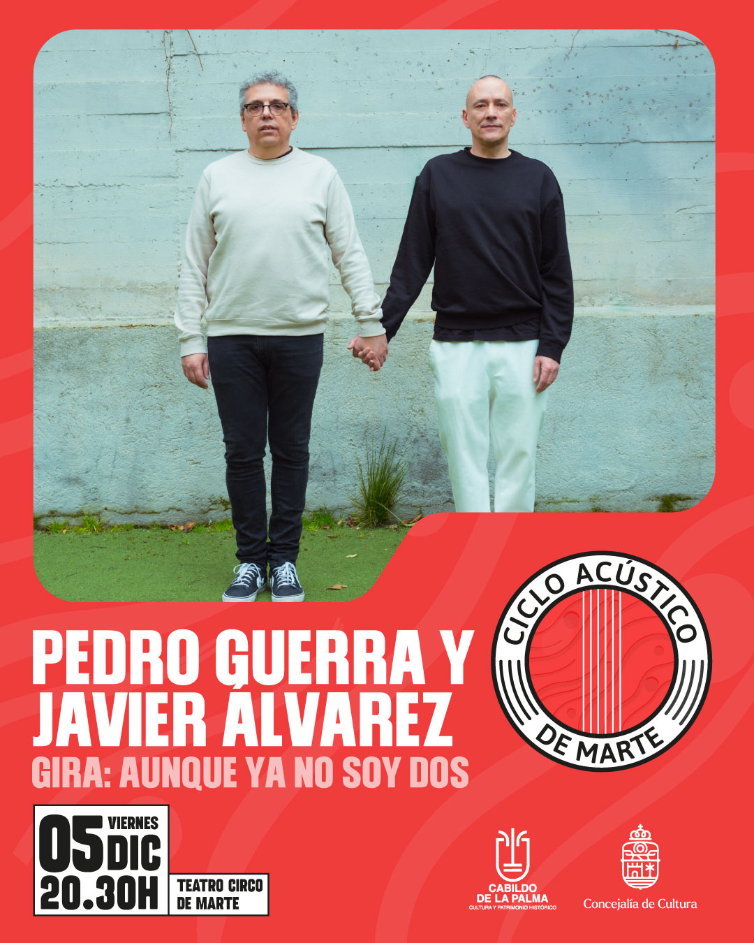 Acústico de Pedro Guerra y Javier Álvarez en el Circo de Marte