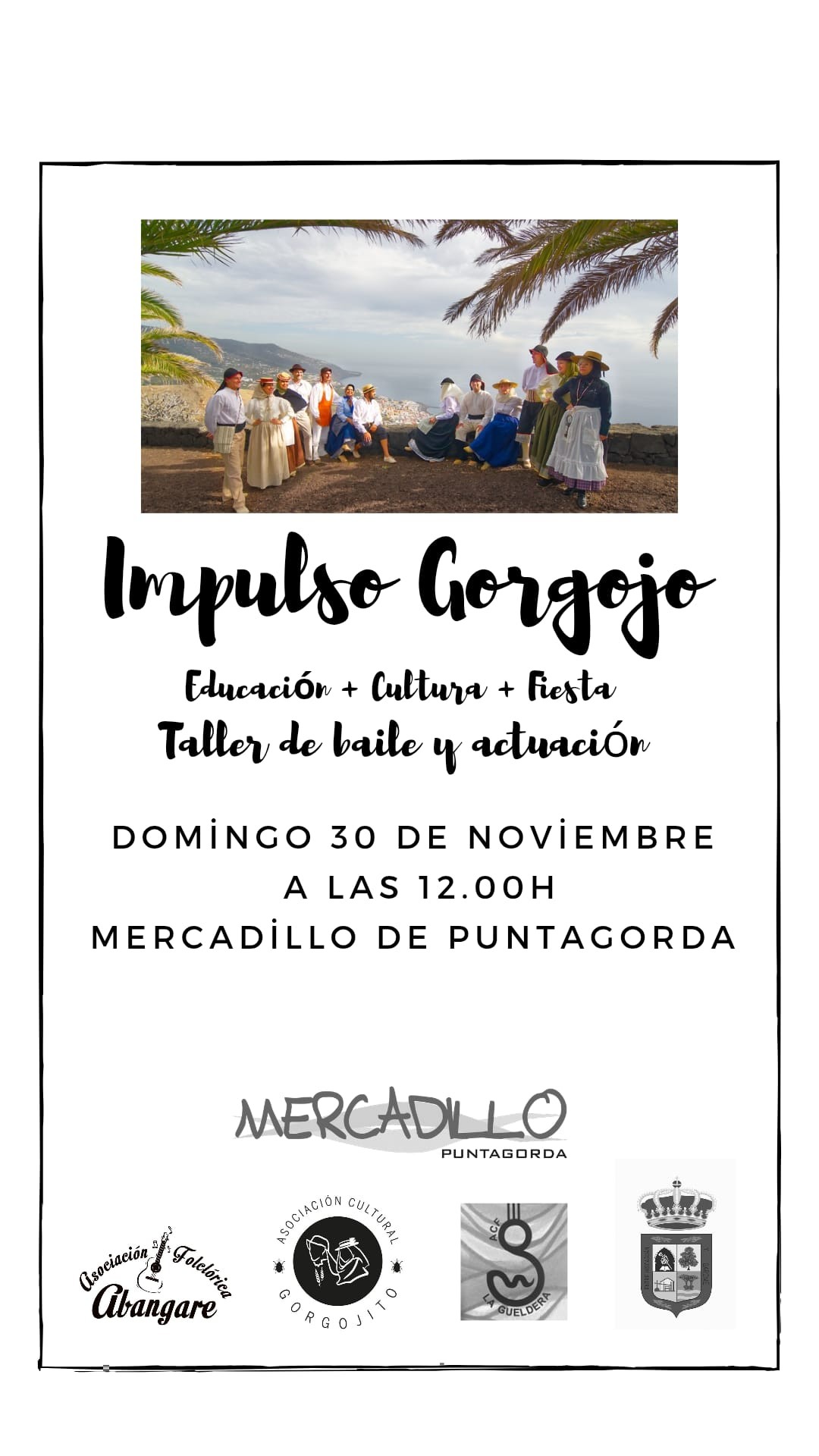 Talleres y actuación de folclore en el Mercadillo de Puntagorda