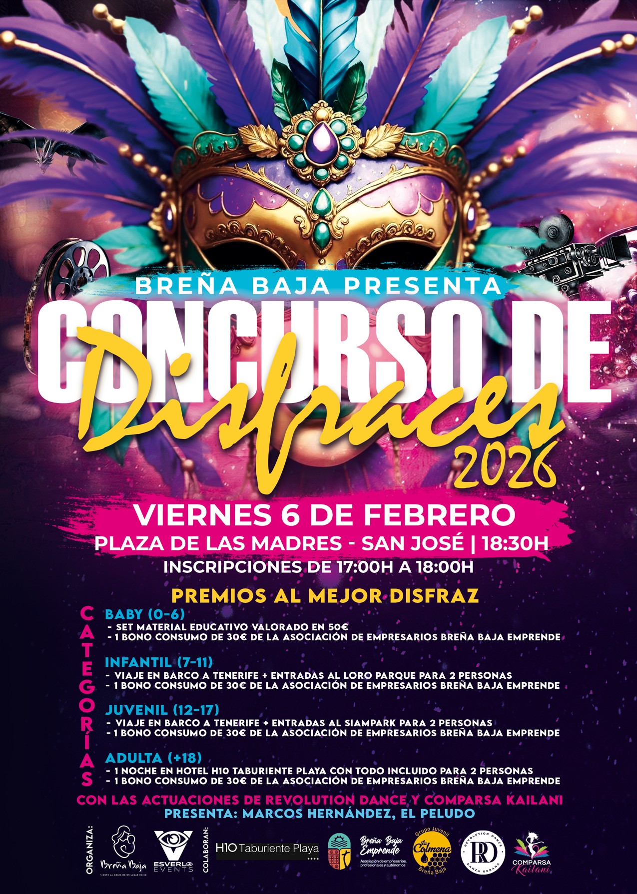 Breña Baja comienza el carnaval con el concurso de disfraces