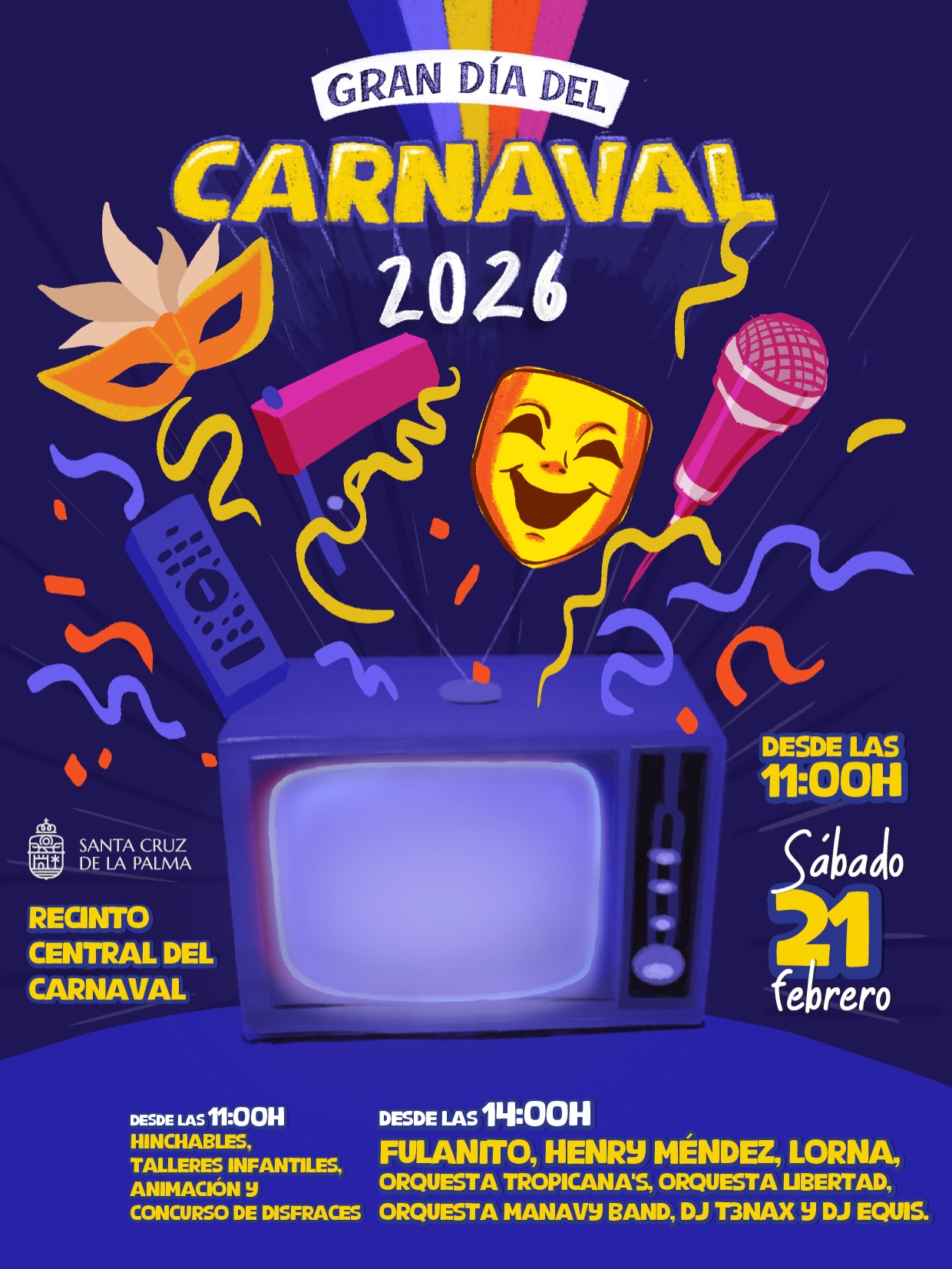 Gran día del Carnaval en Santa Cruz de La Palma