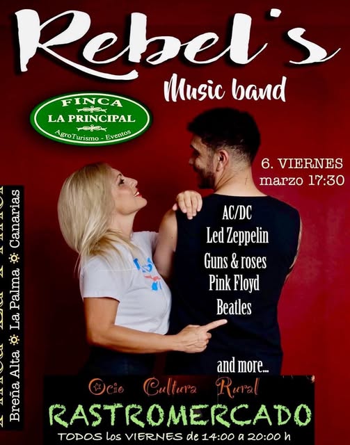 Música en vivo con "Rebels" en el rastro de Finca La Principal