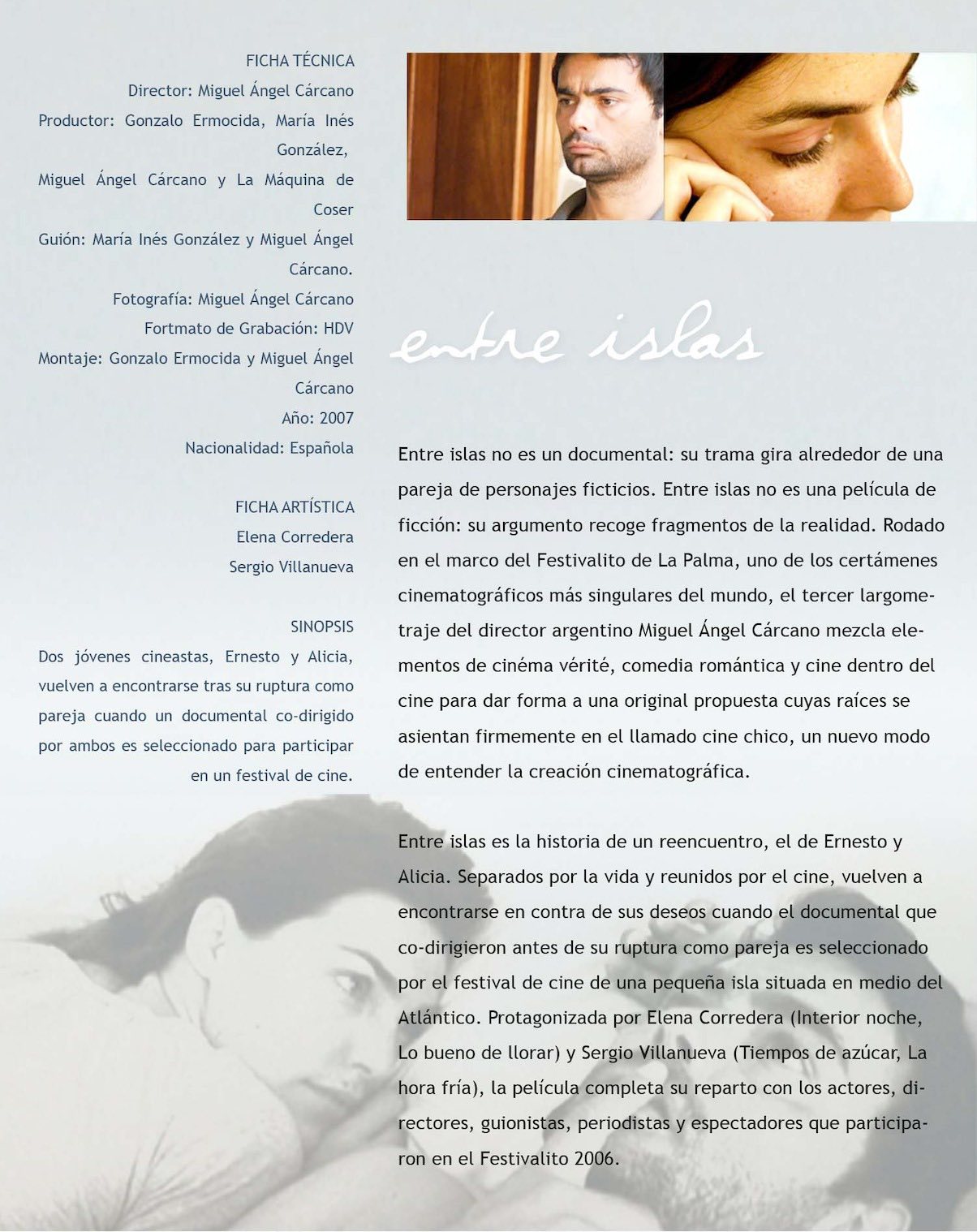 Proyección de «Entre islas» (Festivalito 360- El Paso)
