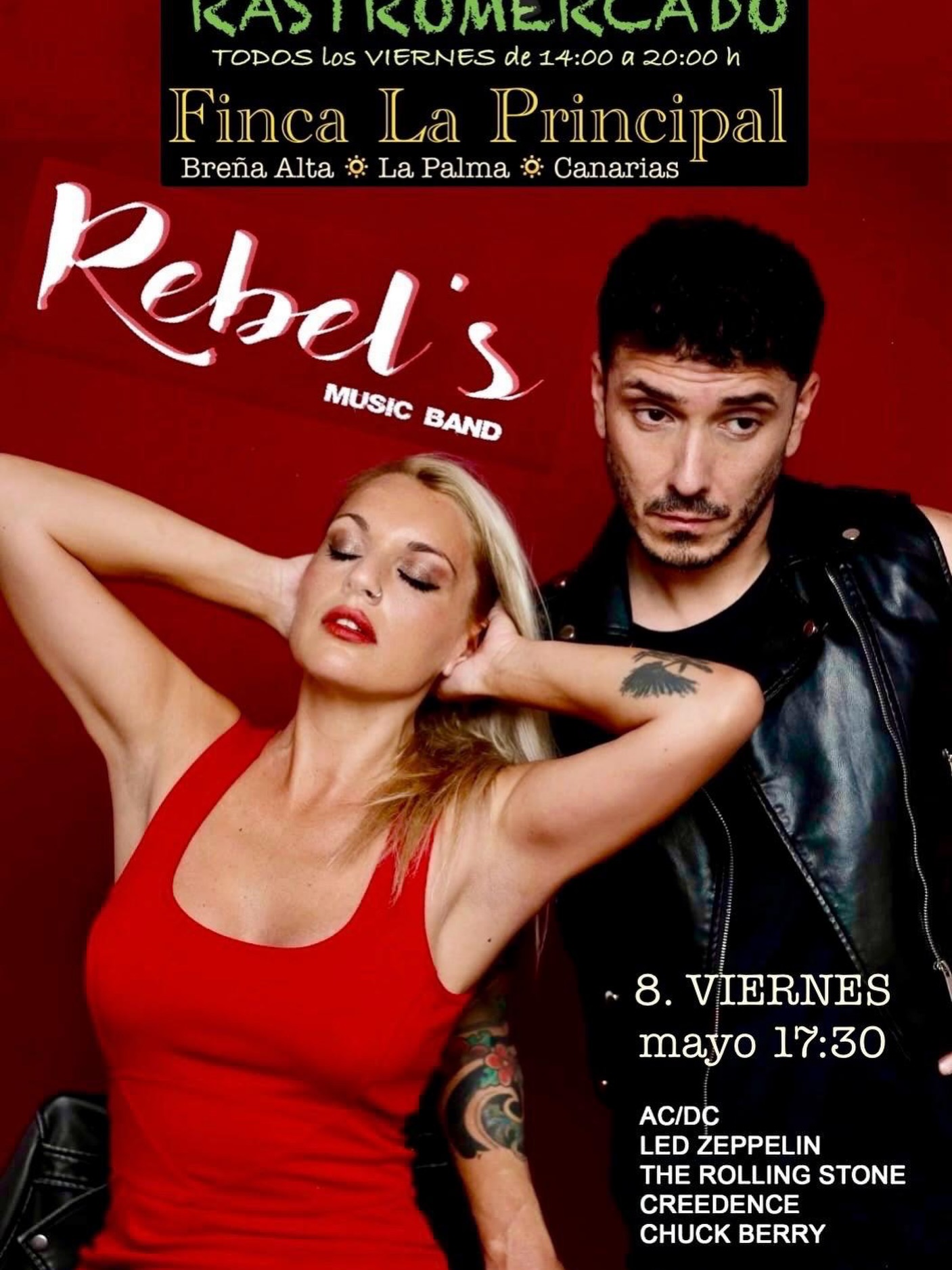Música en vivo con "Rebel's" en el rastro de Finca La Principal