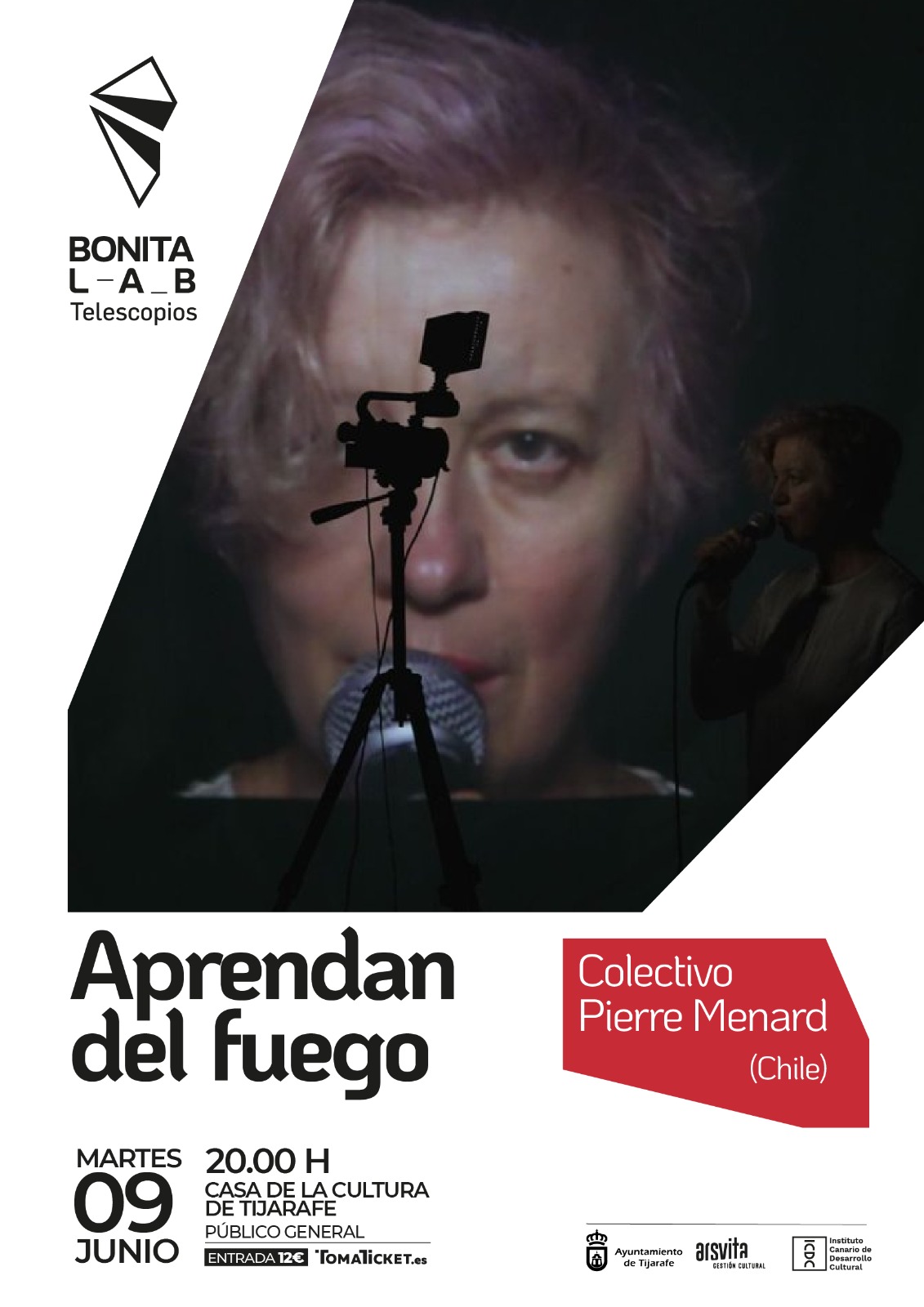La única función abierta al público en Canarias de "Aprendan del fuego"