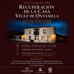 Presentación del libro "Recuperación de la Casa Vélez de Ontanilla"