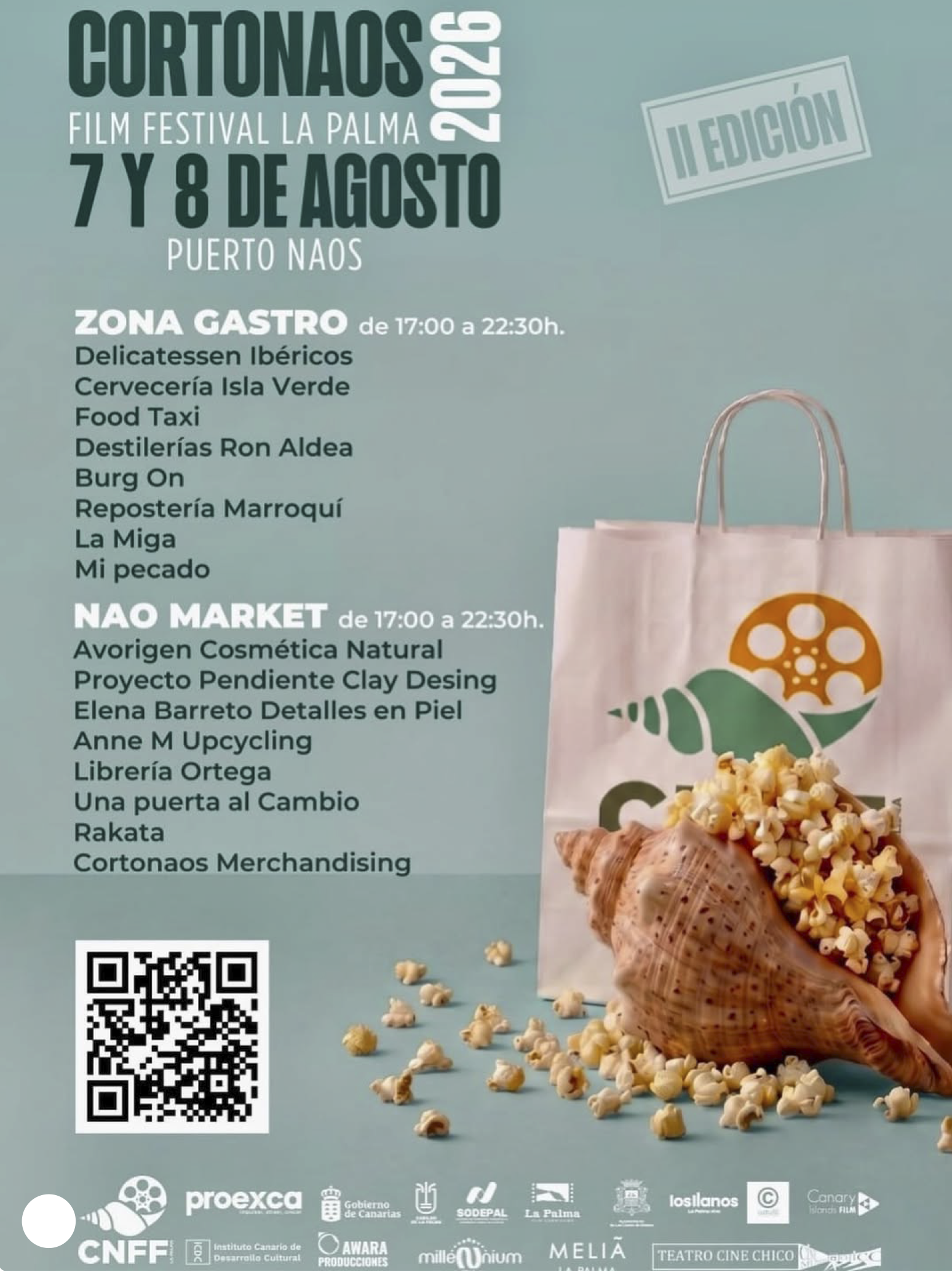 Mercado y zona gastro del Cortonaos Film Festival