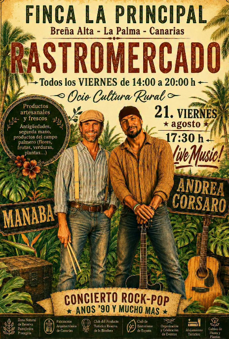 Andrea Corsaro y Manaba en el Rastro de Finca La Principal