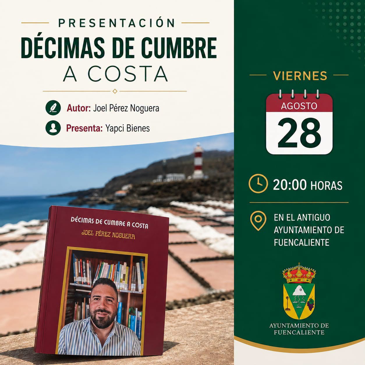 Presentación de “Décimas de Cumbre a Costa”, de Joel Pérez Noguera