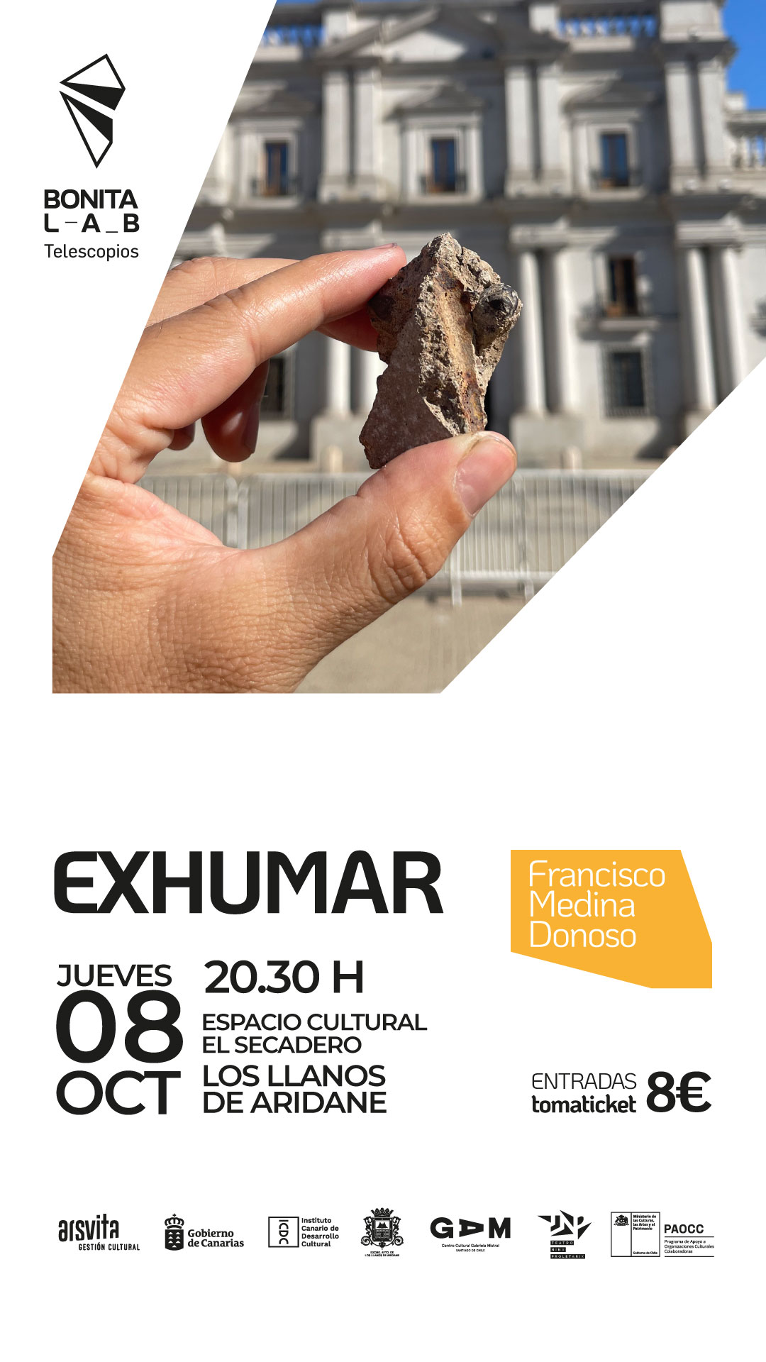 Francisco Medina Donoso, de Teatro Niño Proletario, presenta en La Palma "Exhumar"