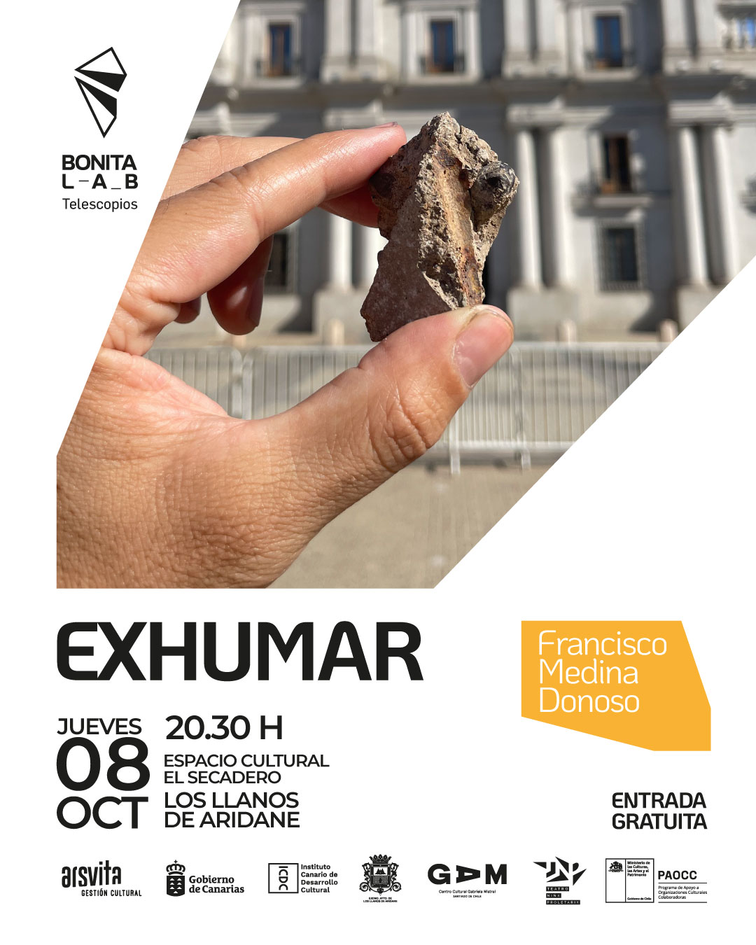 Francisco Medina Donoso, de Teatro Niño Proletario, presenta en La Palma "Exhumar"