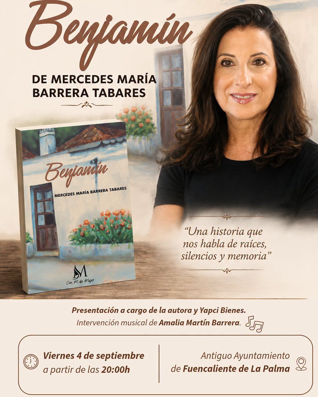 Mercedes María Barrera Tabares presenta "Benjamín" en Fuencaliente