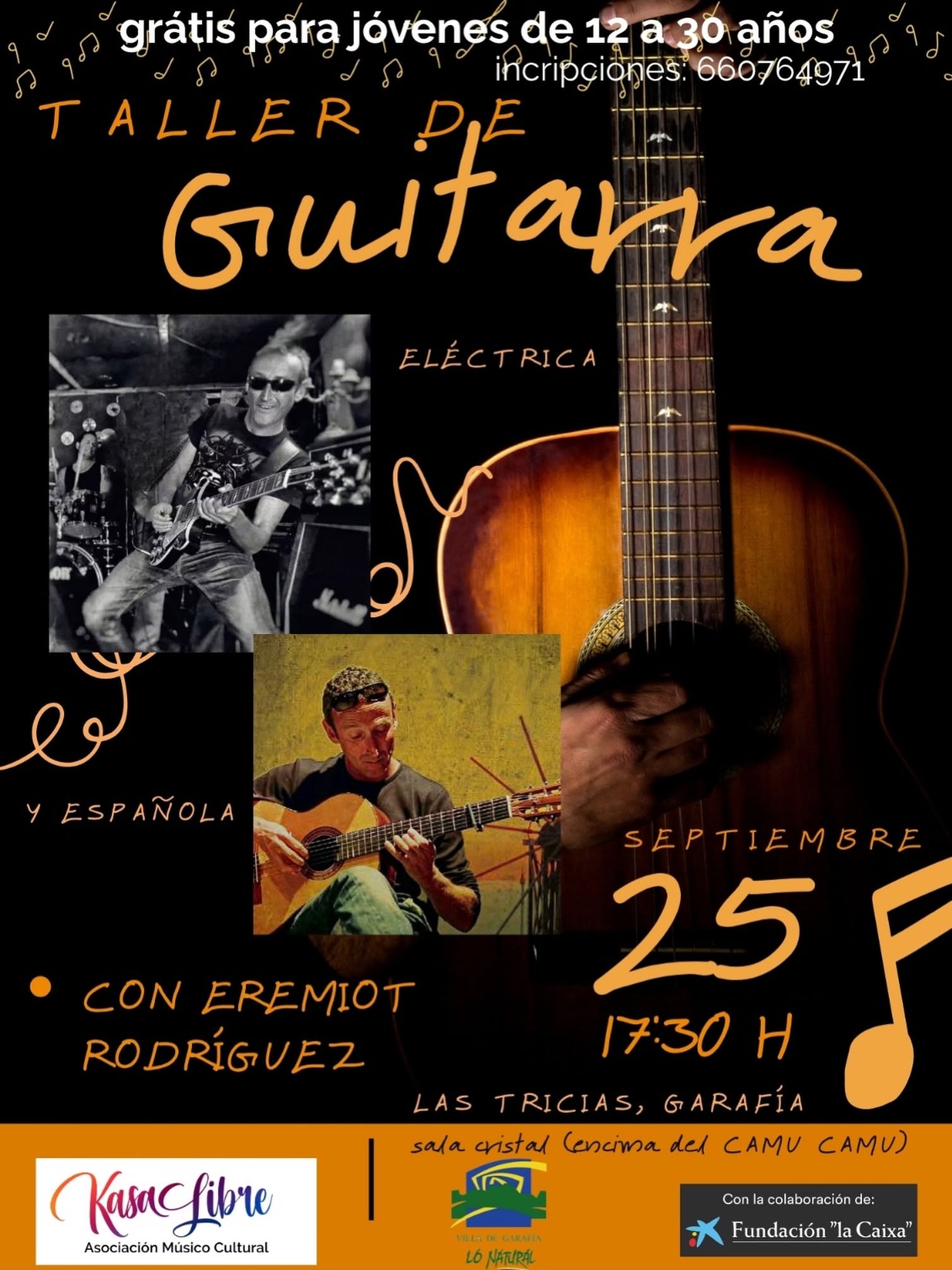 Taller de guitarra eléctrica y espala con Eremiot