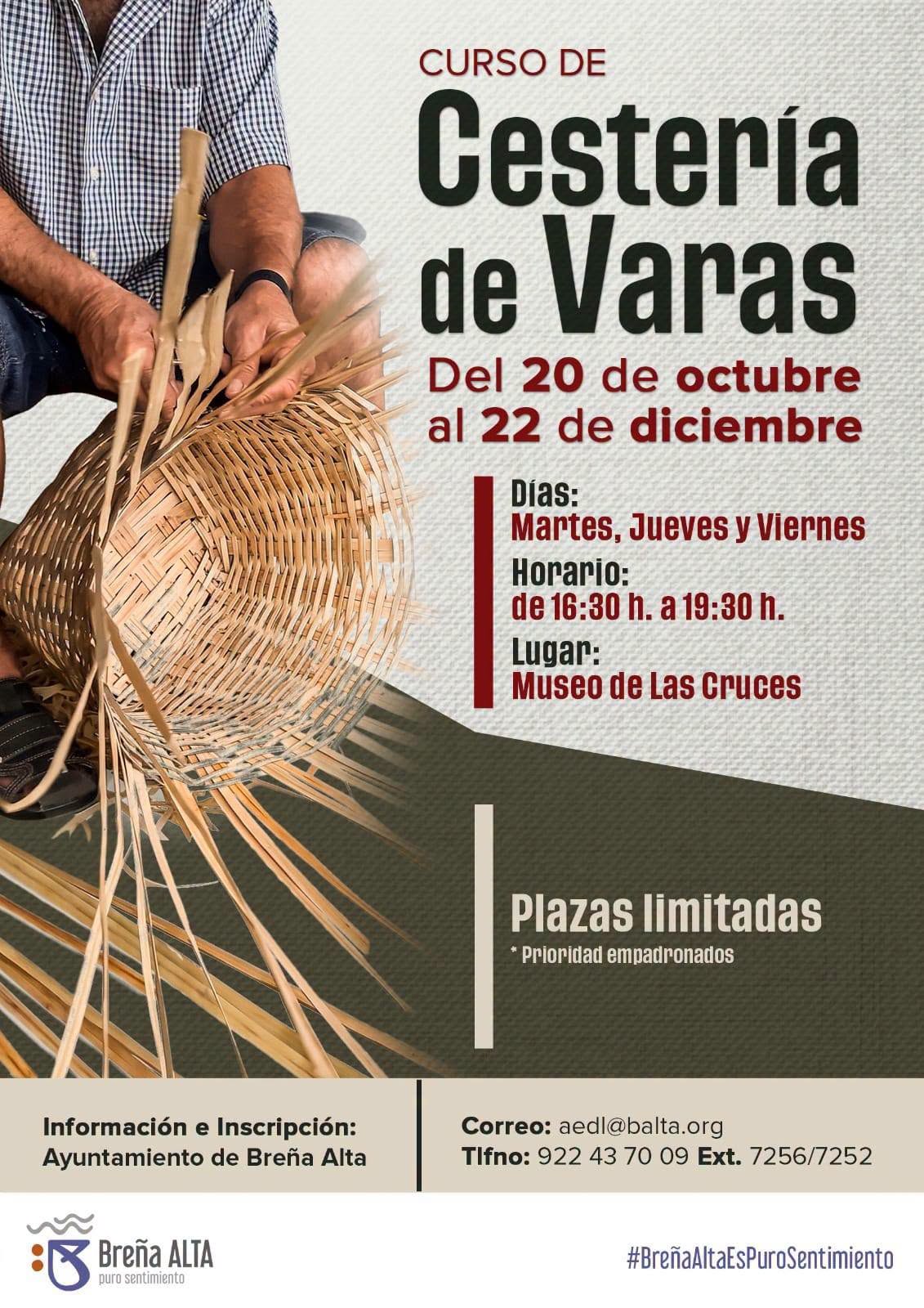 Curso de Cestería de Varas en Breña Alta
