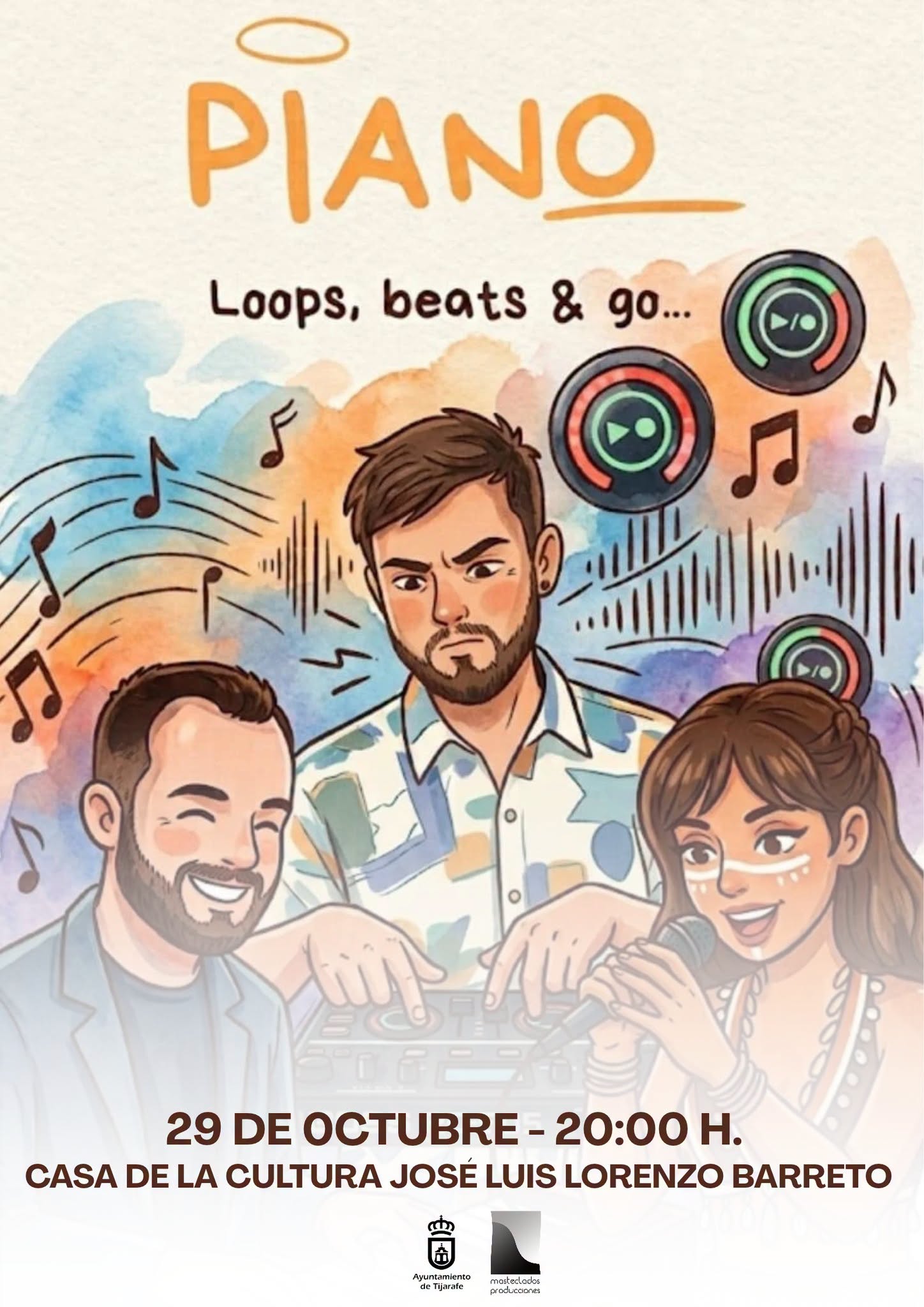"Piano, loops, beats & go", en Tijarafe