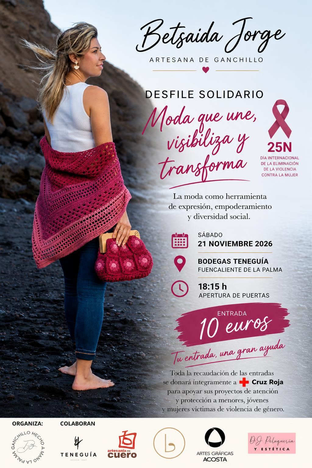 Betsaida Jorge presenta su colección de moda artesanal en un desfile solidario